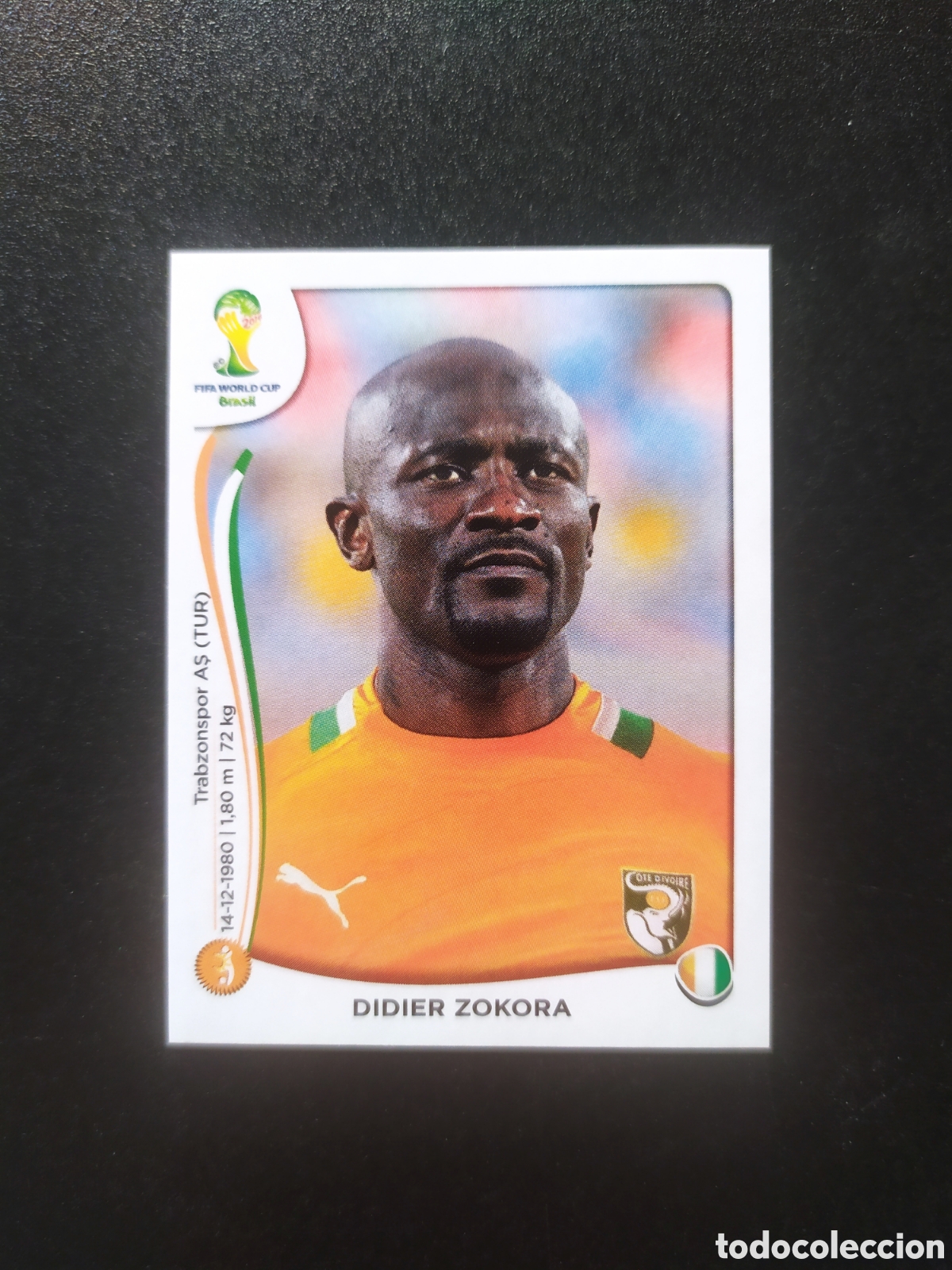 Cromos de f&uacute;tbol: Mundial FIFA Brasil 2014 Panini Zokora n&deg; 230 Costa de Marfil