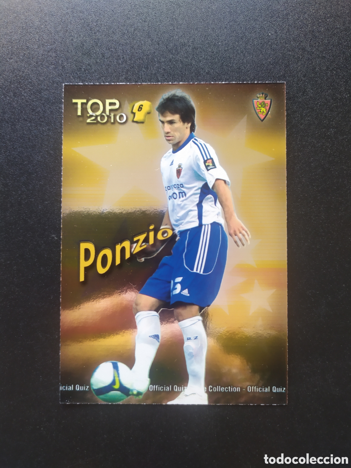 Cromos de f&uacute;tbol: Mundicromo fichas Liga 2009 2010 09 10 Ponzio top brillo dorado n&deg; 594 Real Zaragoza