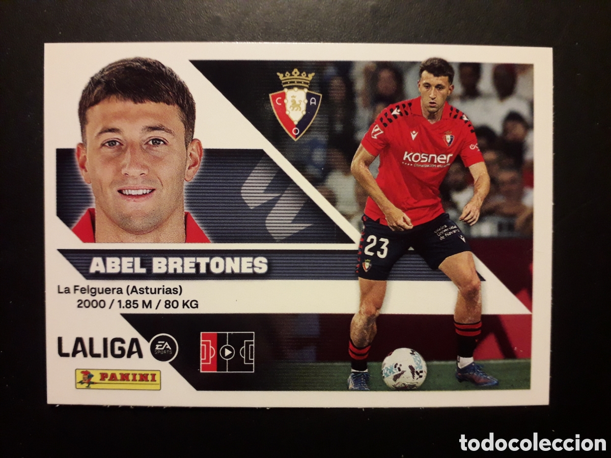 Cromos de f&uacute;tbol: ABEL BRETONES OSASUNA N&deg; 9 ED ESTE 2026 2027 26 27 SIN PEGAR PEDIDO M&Iacute;NIMO 3&euro;