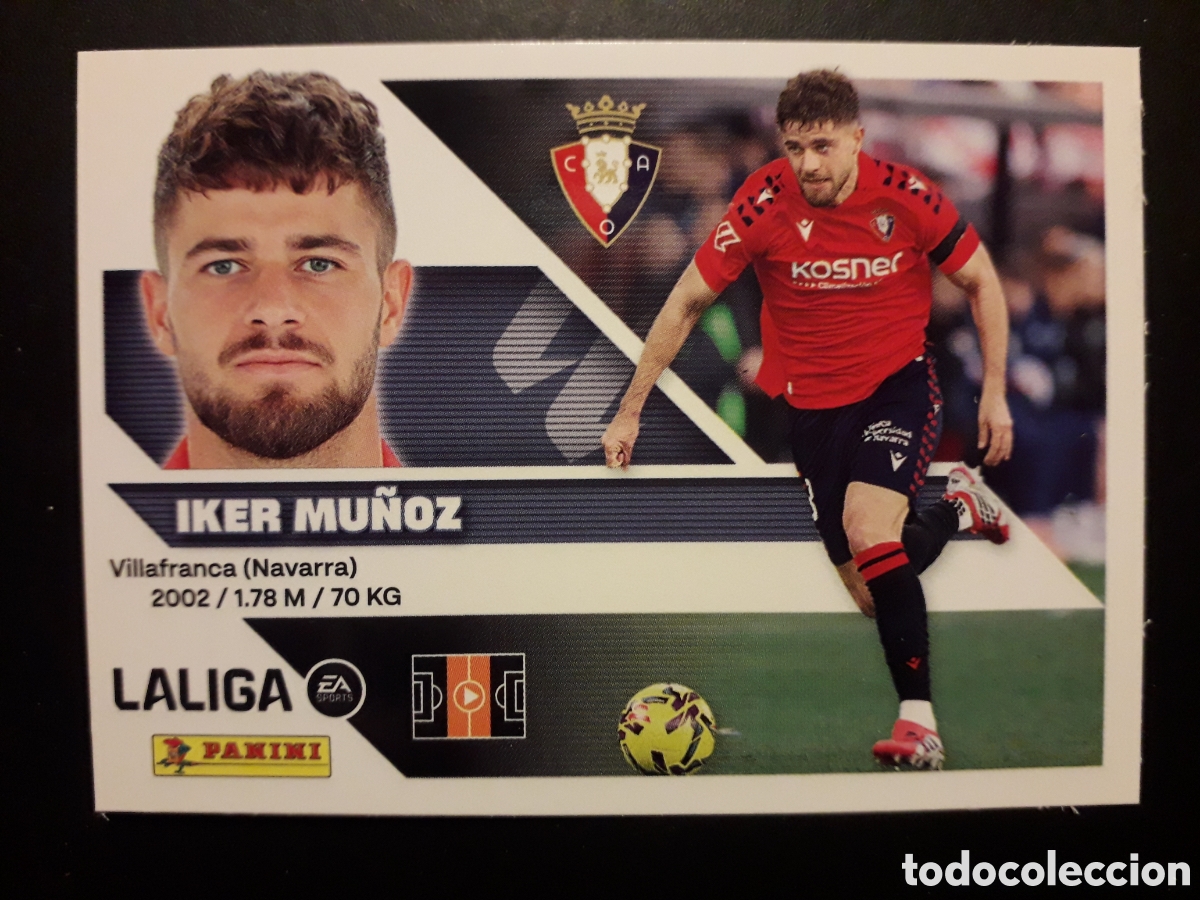 Cromos de f&uacute;tbol: IKER MU&Ntilde;OZ OSASUNA N&deg; 13B ED ESTE 2026 2027 26 27 SIN PEGAR PEDIDO M&Iacute;NIMO 3&euro;