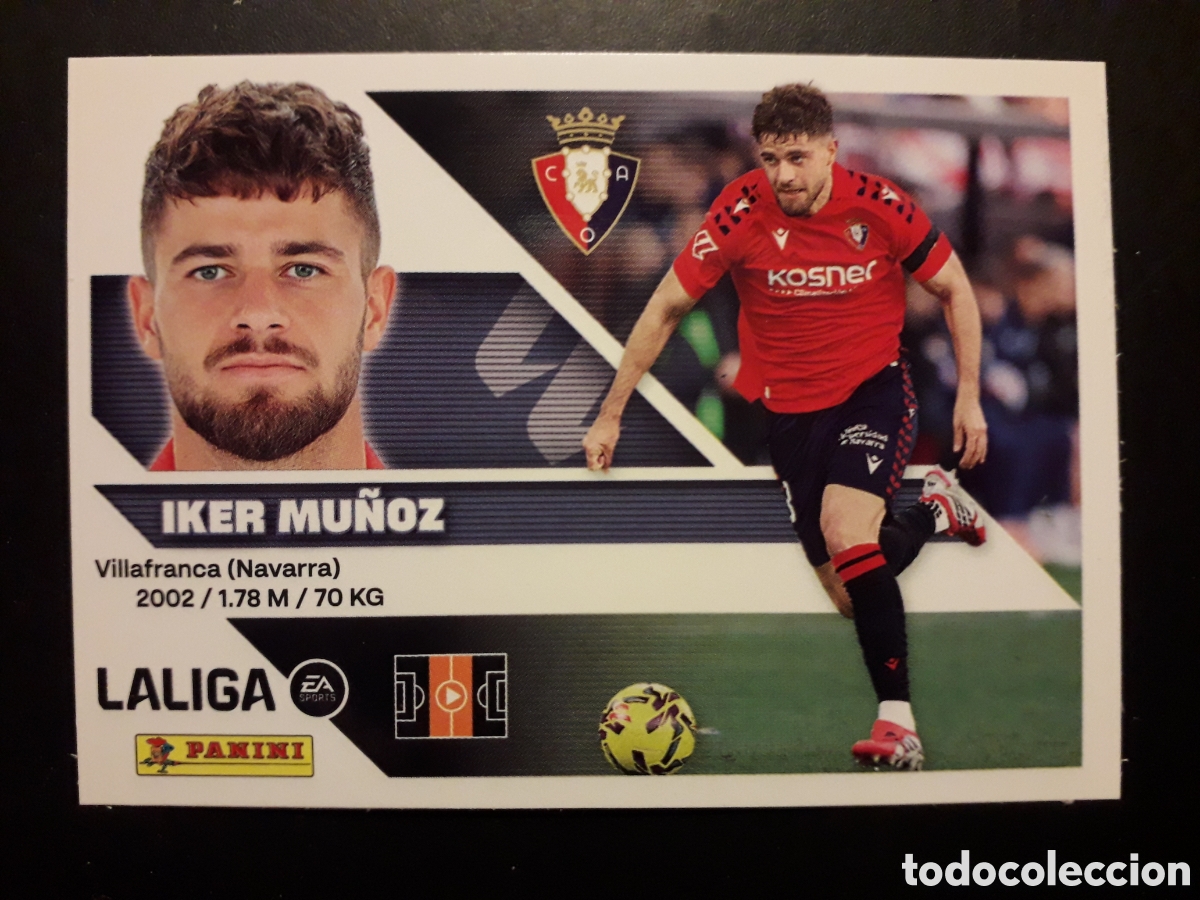 Cromos de f&uacute;tbol: IKER MU&Ntilde;OZ OSASUNA N&deg; 13B ED ESTE 2026 2027 26 27 SIN PEGAR PEDIDO M&Iacute;NIMO 3&euro;