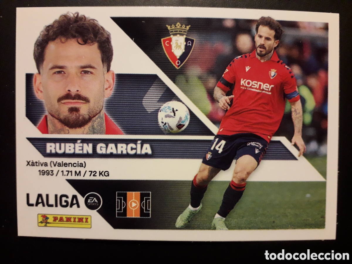 Cromos de f&uacute;tbol: RUB&Eacute;N GARC&Iacute;A OSASUNA N&deg; 14 ED ESTE 2026 2027 26 27 SIN PEGAR PEDIDO M&Iacute;NIMO 3&euro;