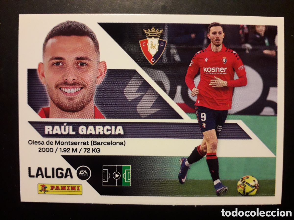Cromos de f&uacute;tbol: RA&Uacute;L GARC&Iacute;A OSASUNA N&deg; 18 ED ESTE 2026 2027 26 27 SIN PEGAR PEDIDO M&Iacute;NIMO 3&euro;