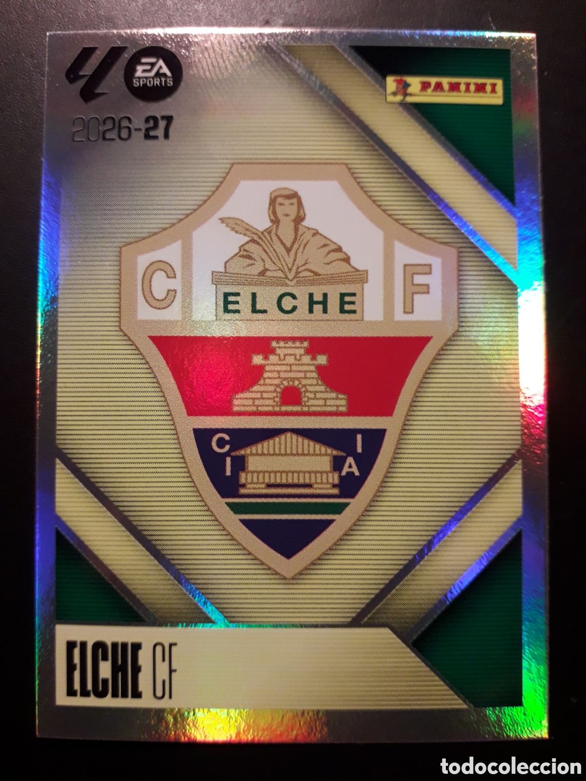 Cromos de f&uacute;tbol: ESCUDO ELCHE N&deg; 1 ED ESTE 2026 2027 26 27 SIN PEGAR PEDIDO M&Iacute;NIMO 3&euro;