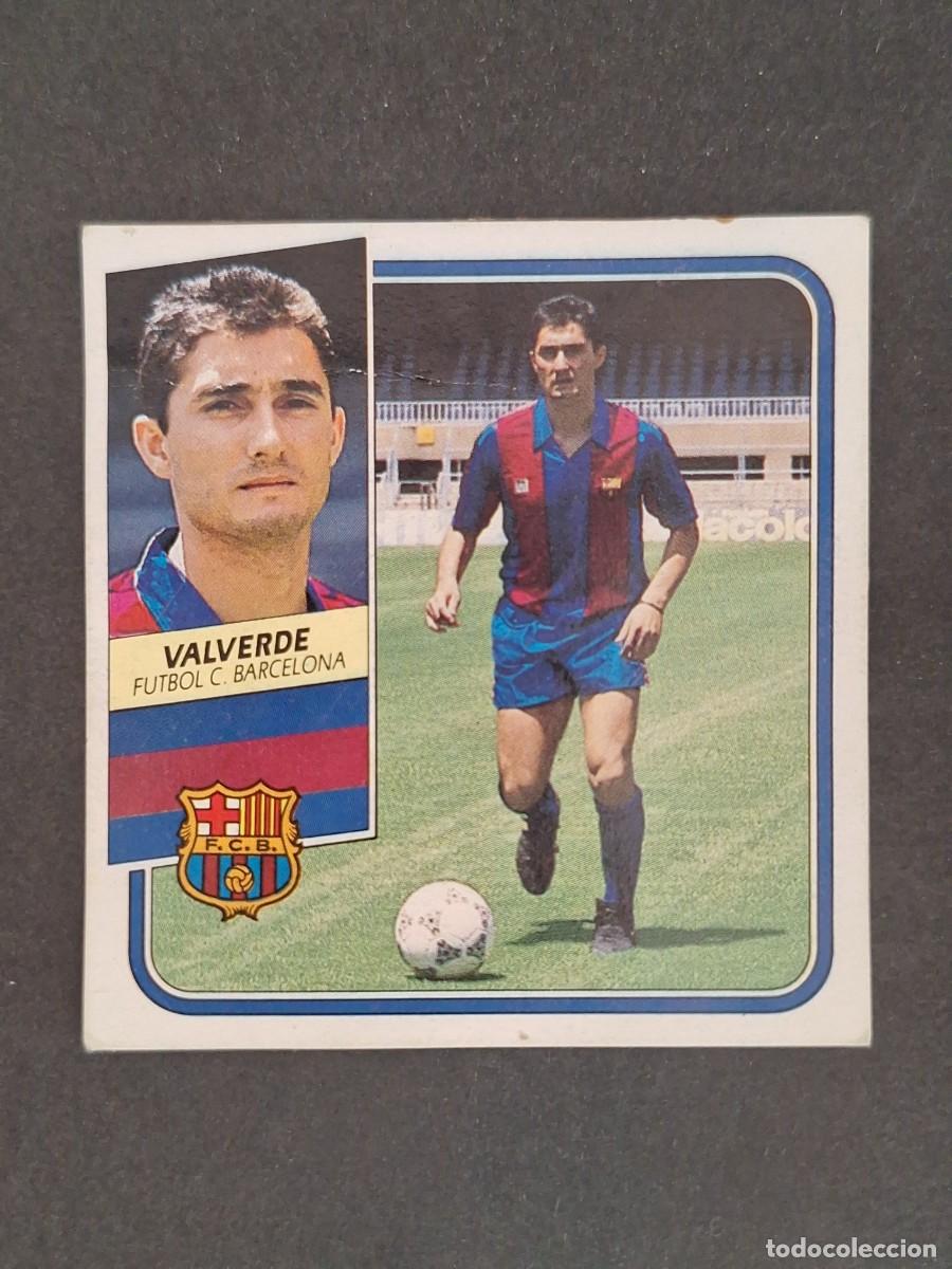 Cromos de f&uacute;tbol: L3 VALVERDE F. C. BARCELONA COLOCA LIGA ESTE 1989 1990 89 90 DESPEGADO RECUPERADO