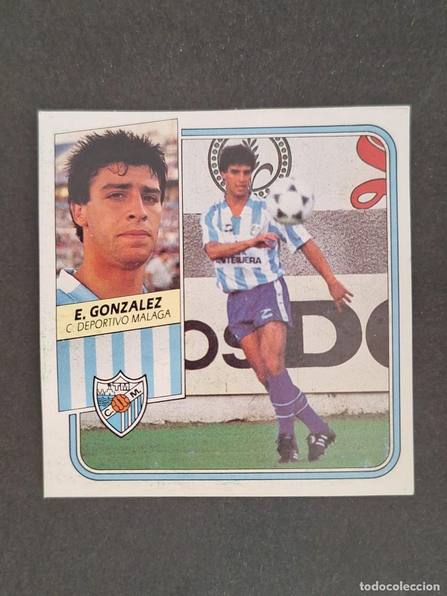 Cromos de f&uacute;tbol: L3 ESTEBAN GONZALEZ C. D. MALAGA COLOCA LIGA ESTE 1989 1990 89 90 DESPEGADO RECUPERADO