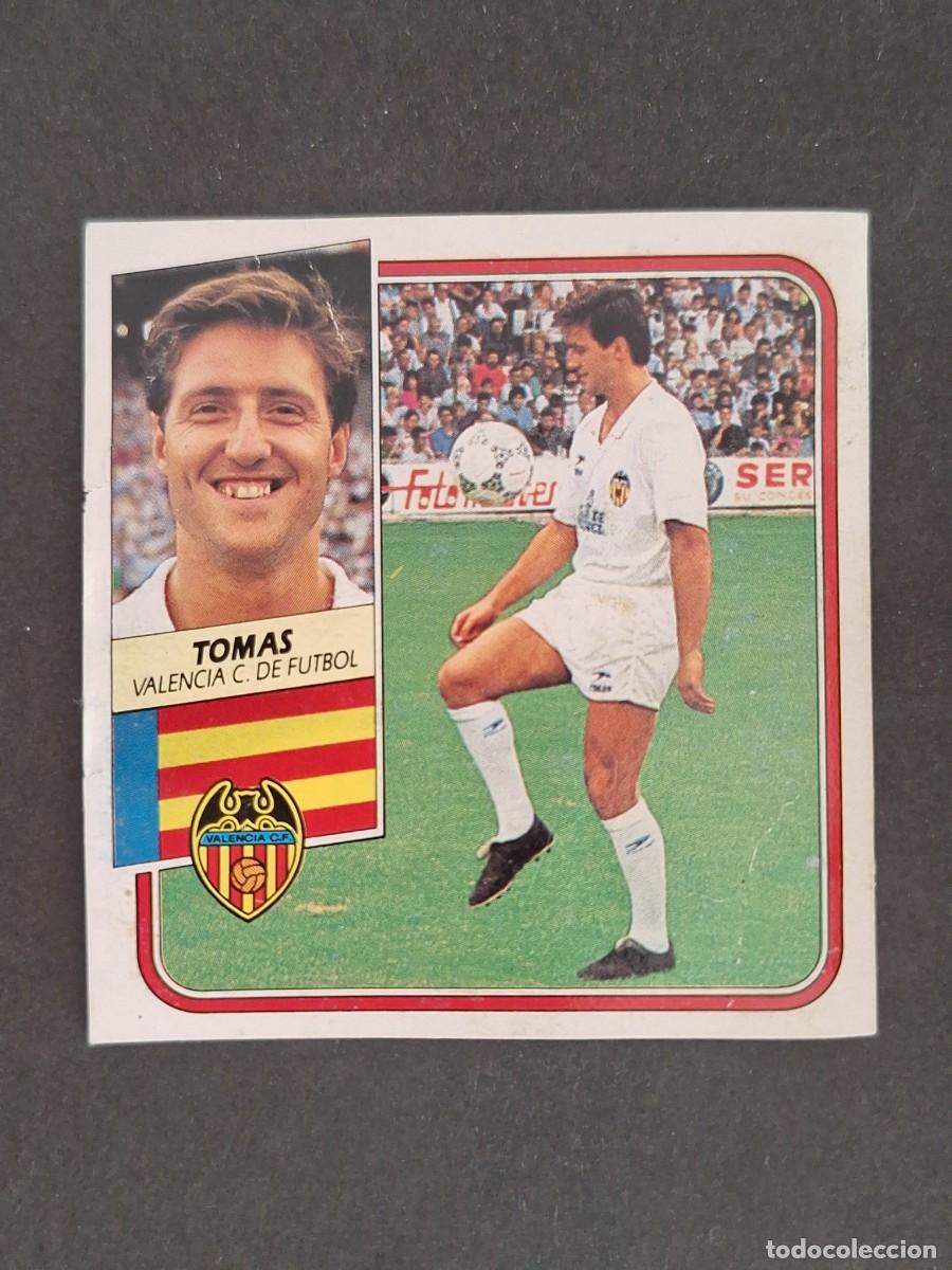 Cromos de f&uacute;tbol: L3 TOMAS VERSION VALENCIA C. F. FICHAJE 9 LIGA ESTE 1989 1990 89 90 DESPEGADO RECUPERADO