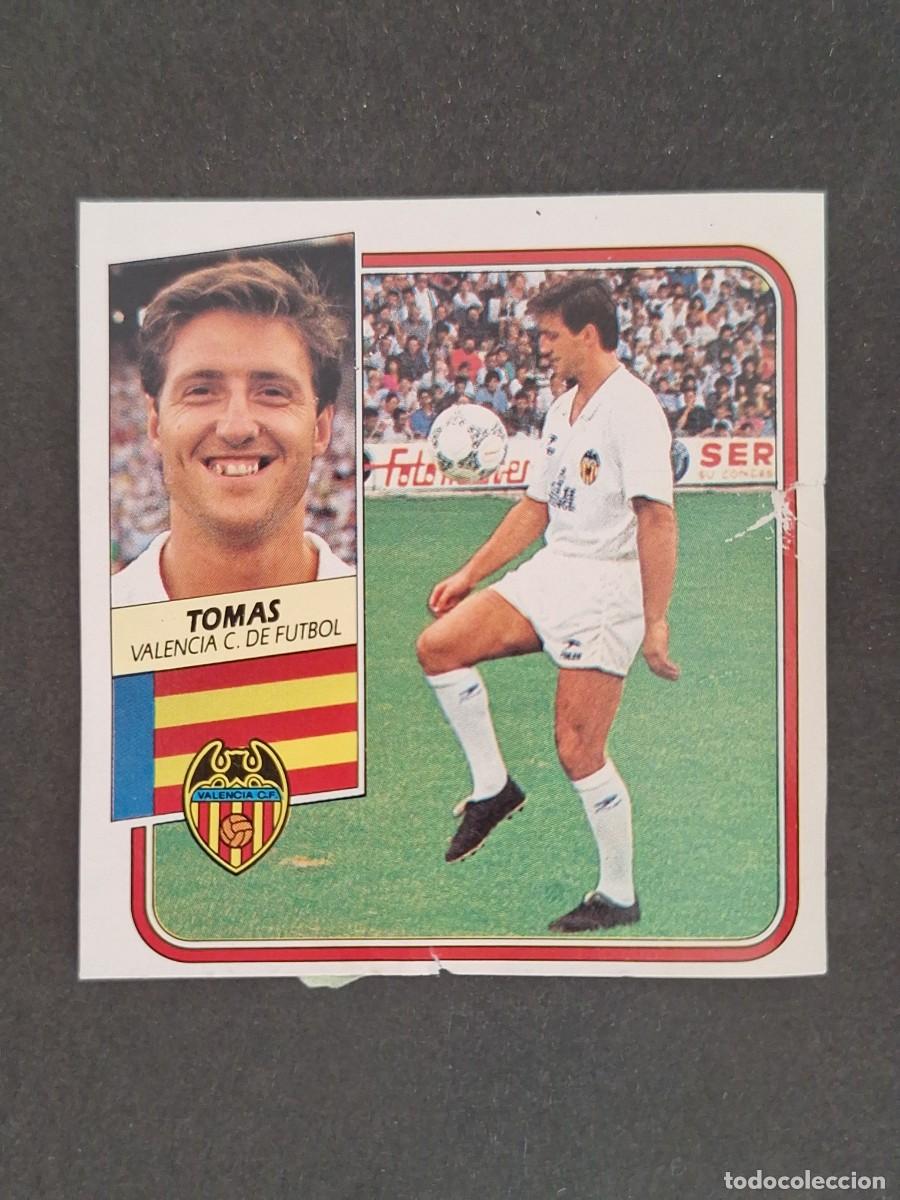 Cromos de f&uacute;tbol: L3 TOMAS VERSION VALENCIA C. F. FICHAJE 9 LIGA ESTE 1989 1990 89 90 DESPEGADO RECUPERADO