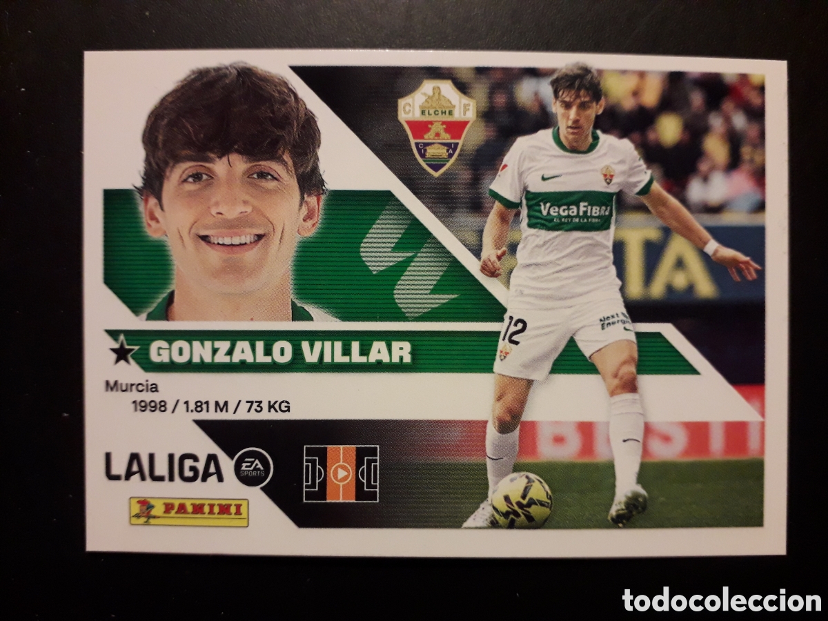 Fu&szlig;ball-Sticker: GONZALO VILLAR ELCHE N&deg; 12 ED ESTE 2026 2027 26 27 SIN PEGAR PEDIDO M&Iacute;NIMO 3&euro;