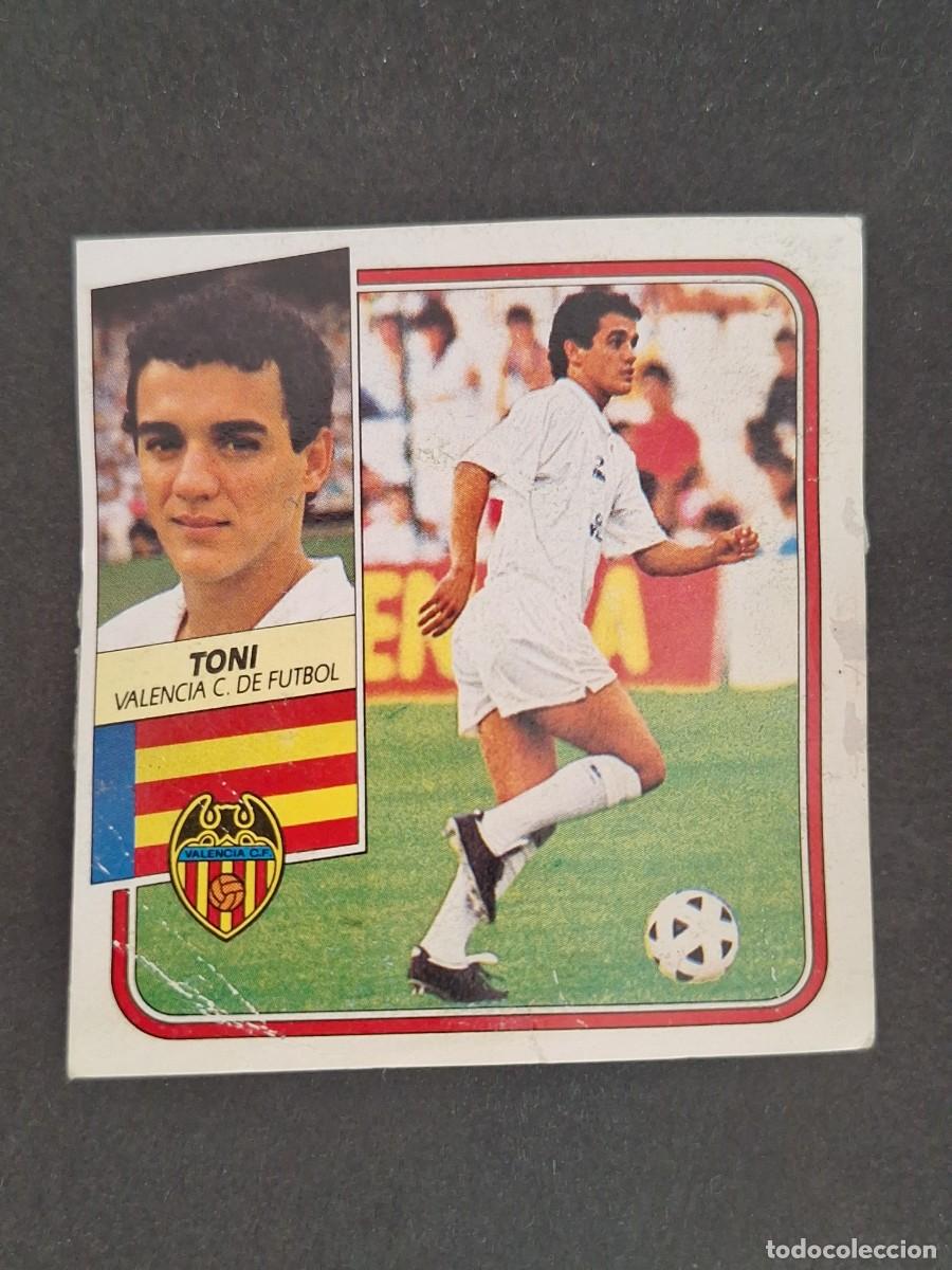 Fu&szlig;ball-Sticker: L3 TONI VALENCIA C. F. FICHAJE 21 LIGA ESTE 1989 1990 89 90 DESPEGADO RECUPERADO