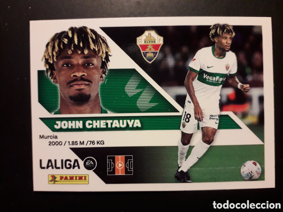 Fu&szlig;ball-Sticker: JOHN CHETAUYA ELCHE N&deg; 13B ED ESTE 2026 2027 26 27 SIN PEGAR PEDIDO M&Iacute;NIMO 3&euro;