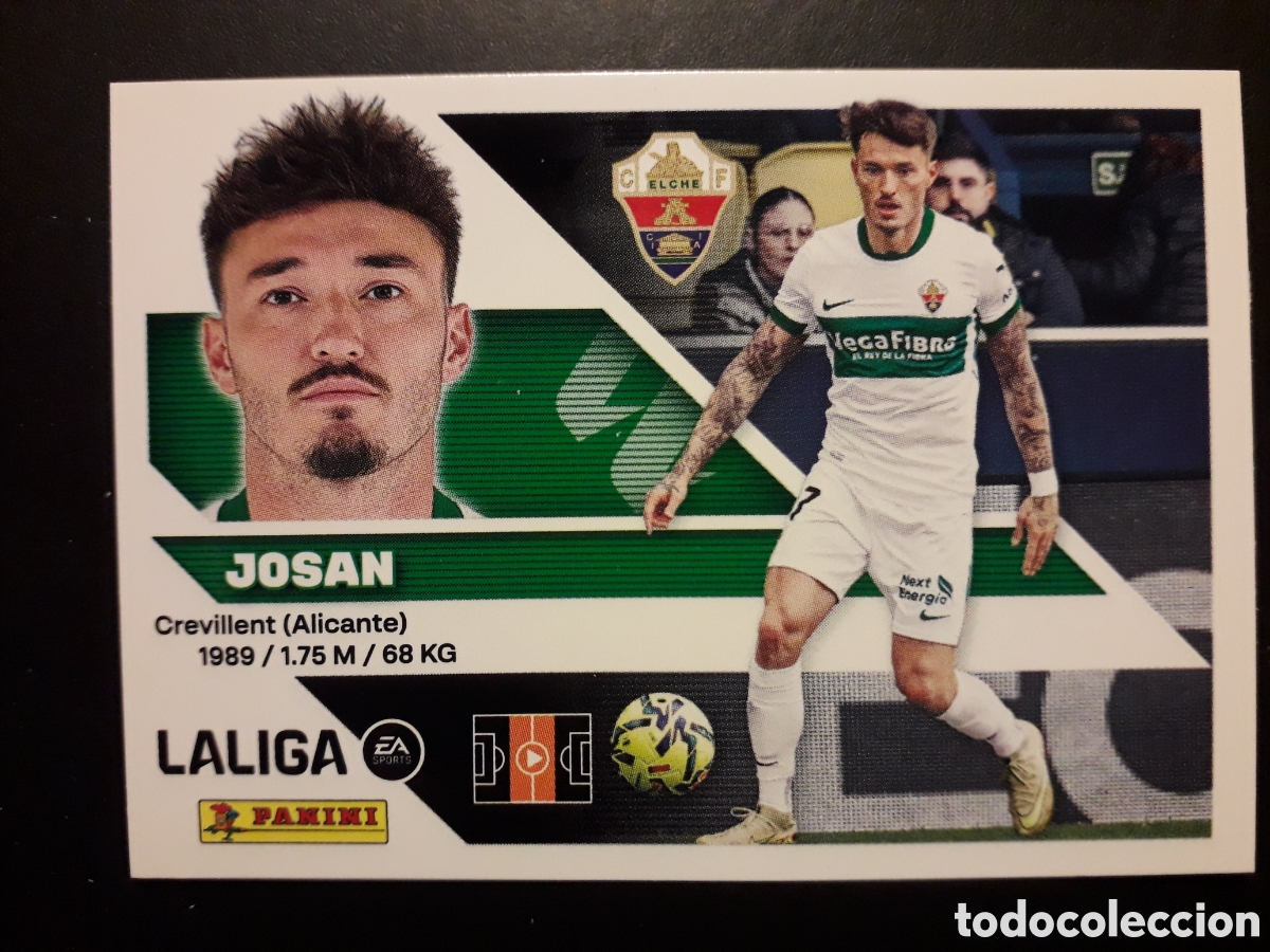 Fu&szlig;ball-Sticker: JOSAN ELCHE N&deg; 15 ED ESTE 2026 2027 26 27 SIN PEGAR PEDIDO M&Iacute;NIMO 3&euro;