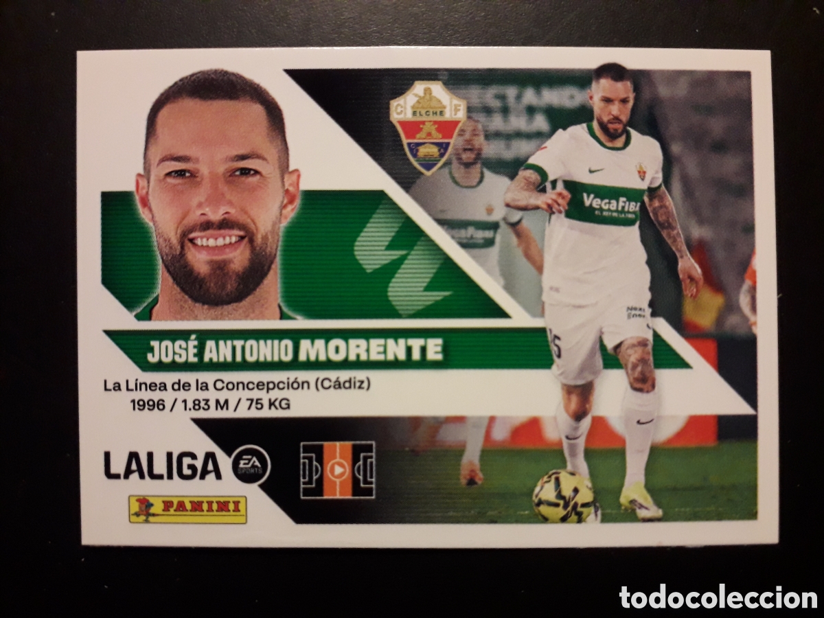 Fu&szlig;ball-Sticker: MORENTE ELCHE N&deg; 16 ED ESTE 2026 2027 26 27 SIN PEGAR PEDIDO M&Iacute;NIMO 3&euro;