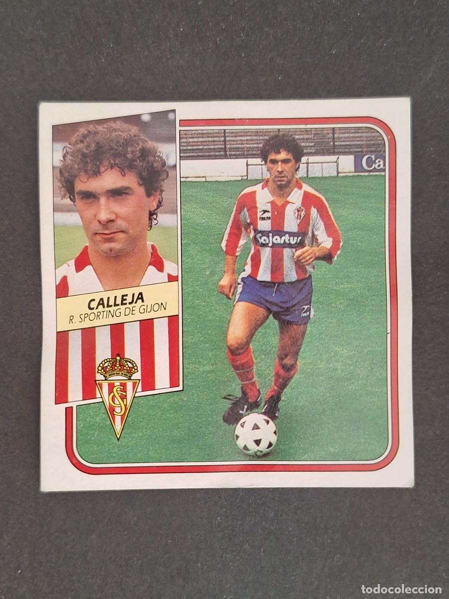 Fu&szlig;ball-Sticker: L3 CALLEJA SPORTING DE GIJON FICHAJE 25 LIGA ESTE 1989 1990 89 90 DESPEGADO RECUPERADO