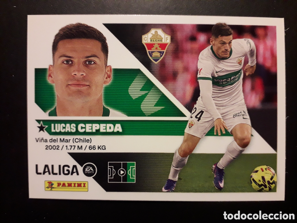 Fu&szlig;ball-Sticker: CEPEDA ELCHE N&deg; 18 ED ESTE 2026 2027 26 27 SIN PEGAR PEDIDO M&Iacute;NIMO 3&euro;