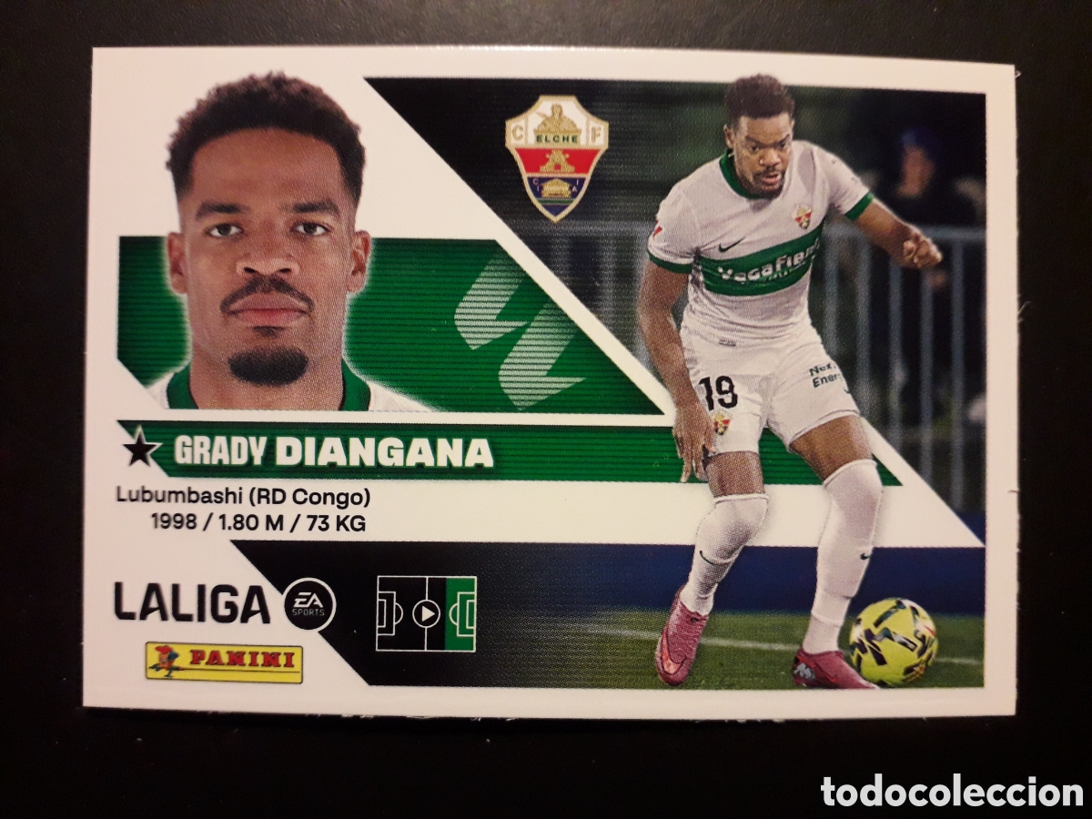 Fu&szlig;ball-Sticker: DIANDANA ELCHE N&deg; 19 ED ESTE 2026 2027 26 27 SIN PEGAR PEDIDO M&Iacute;NIMO 3&euro;