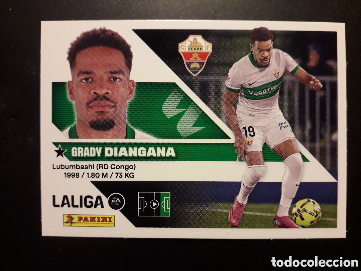 Fu&szlig;ball-Sticker: DIANDANA ELCHE N&deg; 19 ED ESTE 2026 2027 26 27 SIN PEGAR PEDIDO M&Iacute;NIMO 3&euro;