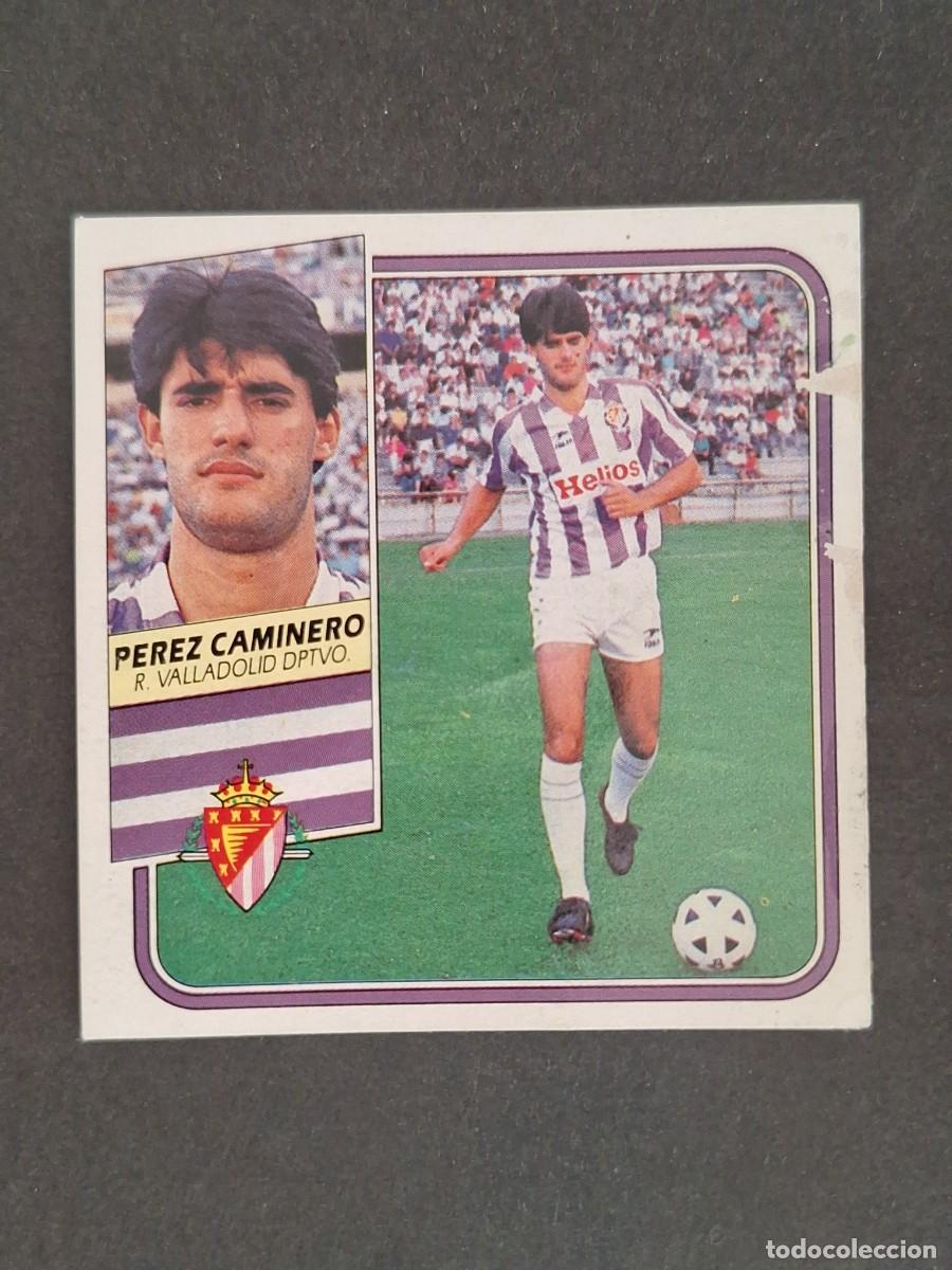 Fu&szlig;ball-Sticker: L3 PEREZ CAMINERO REAL VALLADOLID FICHAJE 30 LIGA ESTE 1989 1990 89 90 DESPEGADO RECUPERADO