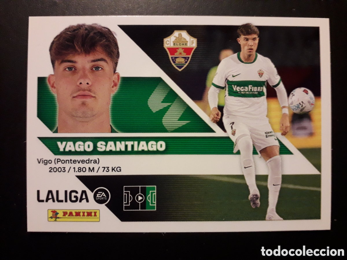 Fu&szlig;ball-Sticker: YAGO SANTIAGO ELCHE N&deg; 20 ED ESTE 2026 2027 26 27 SIN PEGAR PEDIDO M&Iacute;NIMO 3&euro;