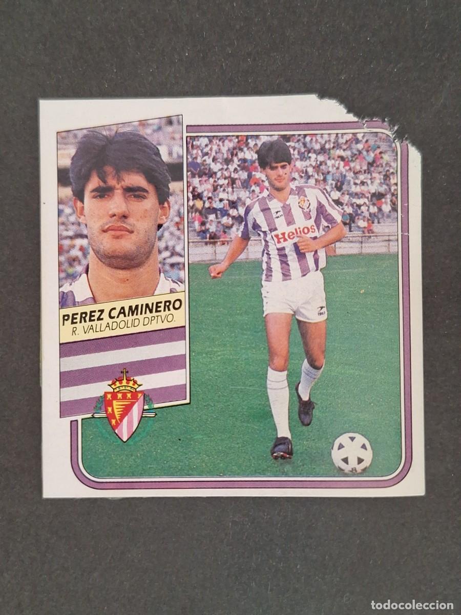 Fu&szlig;ball-Sticker: L3 PEREZ CAMINERO REAL VALLADOLID FICHAJE 30 LIGA ESTE 1989 1990 89 90 DESPEGADO RECUPERADO