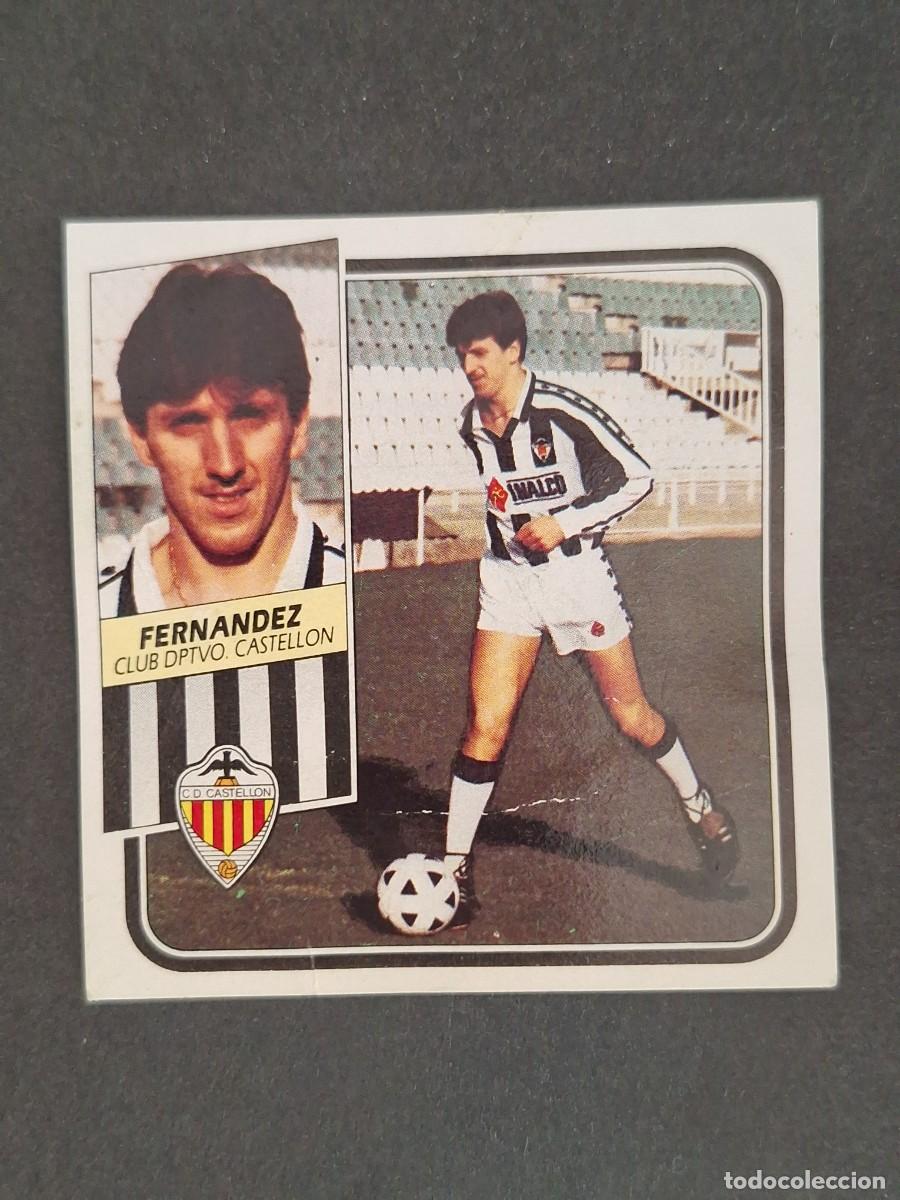 Fu&szlig;ball-Sticker: L3 FERNANDEZ C. D. CASTELLON FICHAJE 35 LIGA ESTE 1989 1990 89 90 DESPEGADO RECUPERADO
