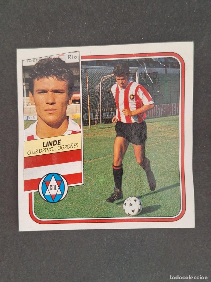 Fu&szlig;ball-Sticker: L3 LINDE C. D. LOGRO&Ntilde;ES COLOCA FICHAJE 36 LIGA ESTE 1989 1990 89 90 DESPEGADO RECUPERADO