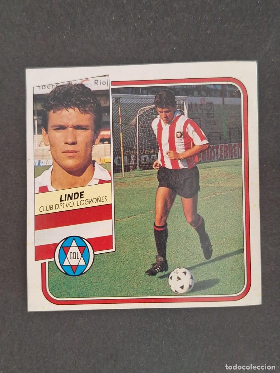 Fu&szlig;ball-Sticker: L3 LINDE C. D. LOGRO&Ntilde;ES COLOCA FICHAJE 36 LIGA ESTE 1989 1990 89 90 DESPEGADO RECUPERADO