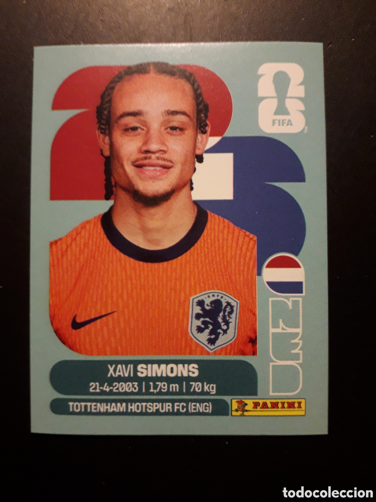 Cromos de f&uacute;tbol: SIMONS HOLANDA/PA&Iacute;SES BAJOS NED 15 MUNDIAL F&Uacute;TBOL 2026 FIFA WORLD CUP PANINI SIN PEG PEDIDO M&Iacute;NIM 3&euro;