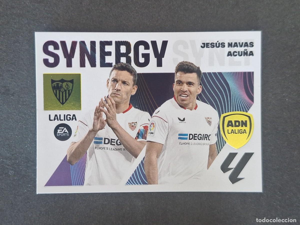 Cromos de f&uacute;tbol: L2 JESUS NAVAS - ACU&Ntilde;A SEVILLA F. C. ADN SYNERGY LIGA ESTE 2023 2024 23 24 NUNCA PEGADO SIN PEGAR