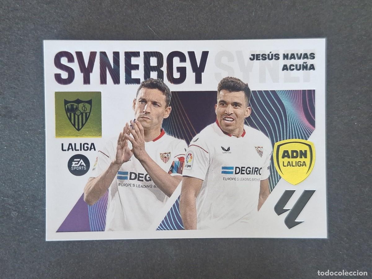 Cromos de f&uacute;tbol: L2 JESUS NAVAS - ACU&Ntilde;A SEVILLA F. C. ADN SYNERGY LIGA ESTE 2023 2024 23 24 NUNCA PEGADO SIN PEGAR