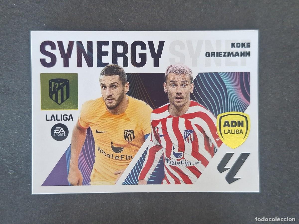Cromos de f&uacute;tbol: L2 KOKE - GRIEZMANN ATLETICO DE MADRID ADN SYNERGY LIGA ESTE 2023 2024 23 24 NUNCA PEGADO SIN PEGAR