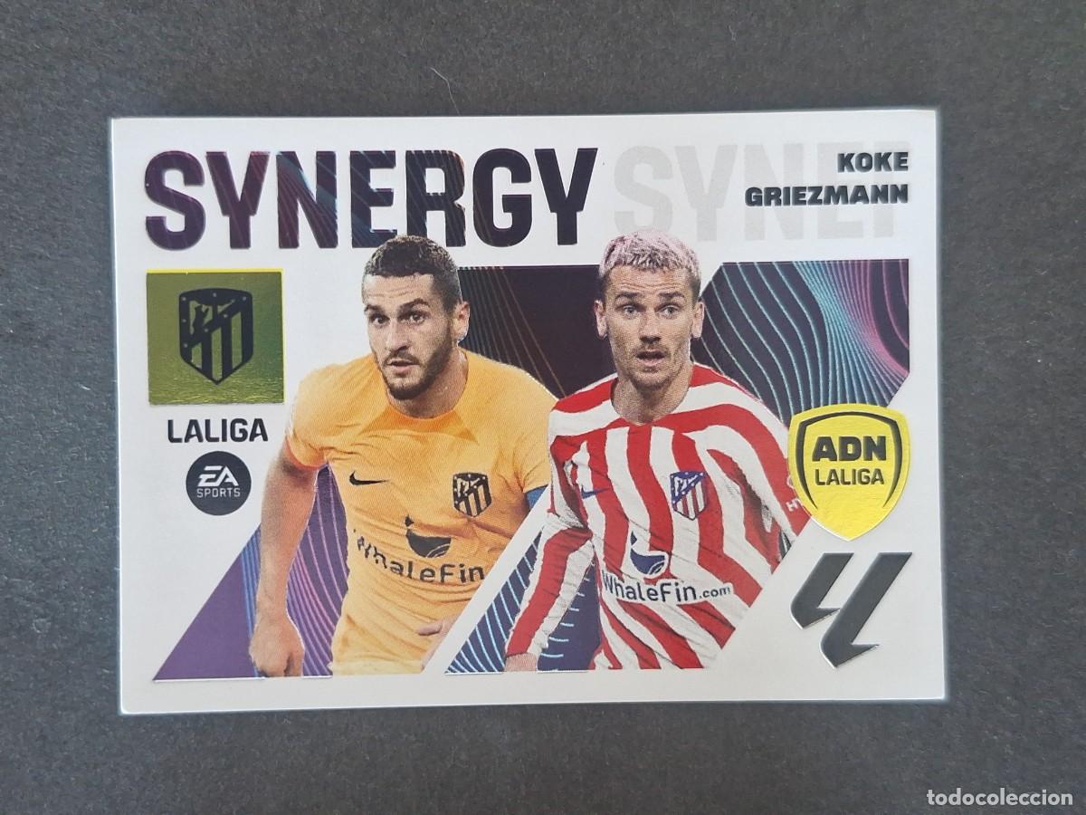 Cromos de f&uacute;tbol: L2 KOKE - GRIEZMANN ATLETICO DE MADRID ADN SYNERGY LIGA ESTE 2023 2024 23 24 NUNCA PEGADO SIN PEGAR
