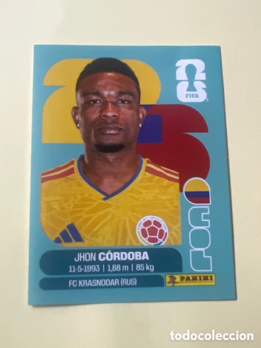 Cromos de f&uacute;tbol: C3217. COL 18 JHON C&Oacute;RDOBA COL18 COLOMBIA FIFA WORLD CUP MUNDIAL 2026 26 PANINI