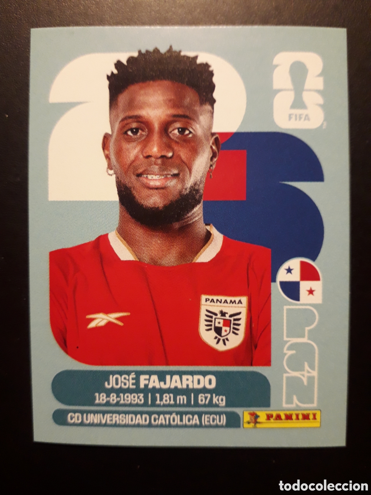 Cromos de f&uacute;tbol: FAJARDO PANAM&Aacute; PAN 17 MUNDIAL F&Uacute;TBOL 2026 FIFA WORLD CUP PANINI SIN PEGAR PEDIDO M&Iacute;NIMO 3&euro;