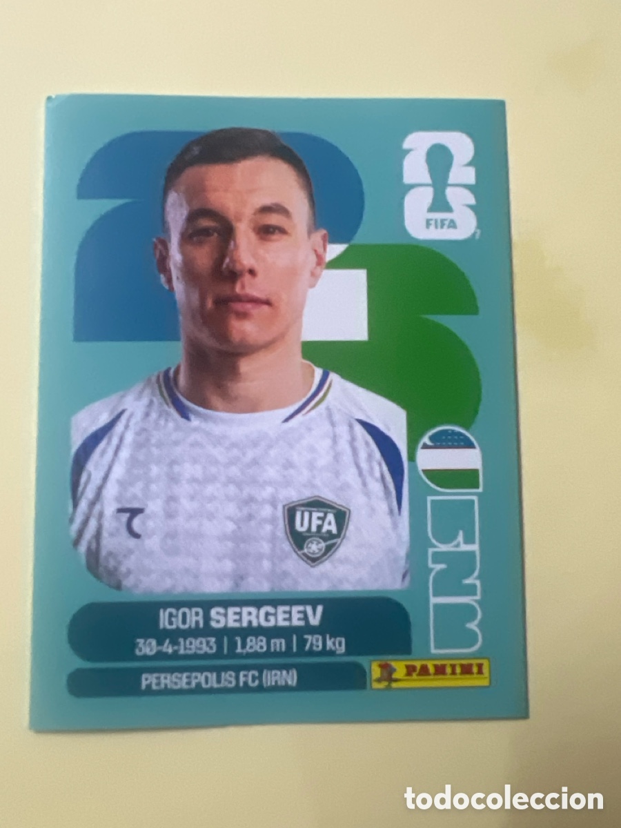 Cromos de f&uacute;tbol: C3234. SERGEEV UZBEKISTAN UZB 19 MUNDIAL F&Uacute;TBOL 2026 FIFA WORLD CUP PANINI SIN PEGAR