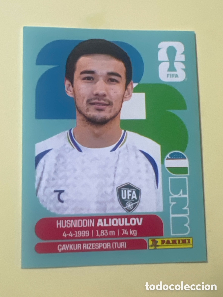 Cromos de f&uacute;tbol: C3249. ALIQULOV UZBEKISTAN UZB 6 MUNDIAL F&Uacute;TBOL 2026 FIFA WORLD CUP PANINI SIN PEGAR