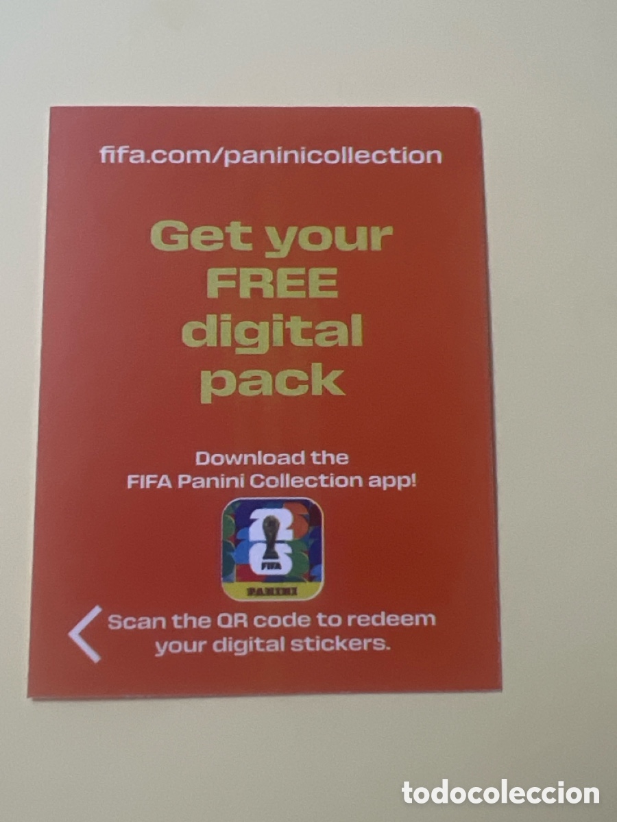 Cromos de f&uacute;tbol: C3252. GET YOUR FREE DIGITAL PACK , C&Oacute;DIGO SIN UTILIZAR, FIFA WORLD CUP 2026 - PANINI - A&Ntilde;O 2026.