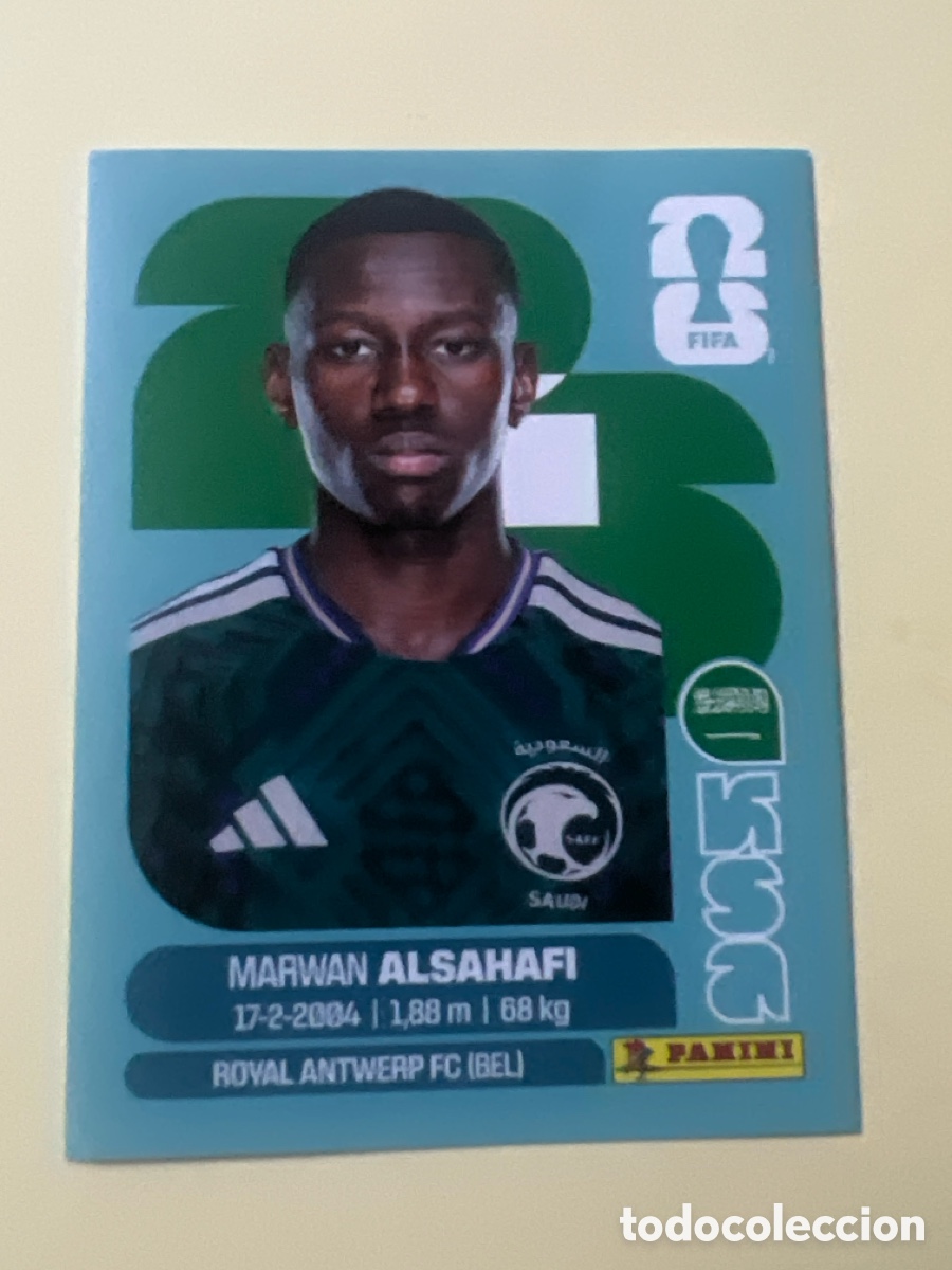 Cromos de f&uacute;tbol: C3253. ALSAHAFI ARABIA SAUD&Iacute; KSA 15 MUNDIAL F&Uacute;TBOL 2026 FIFA WORLD CUP PANINI SIN PEGAR