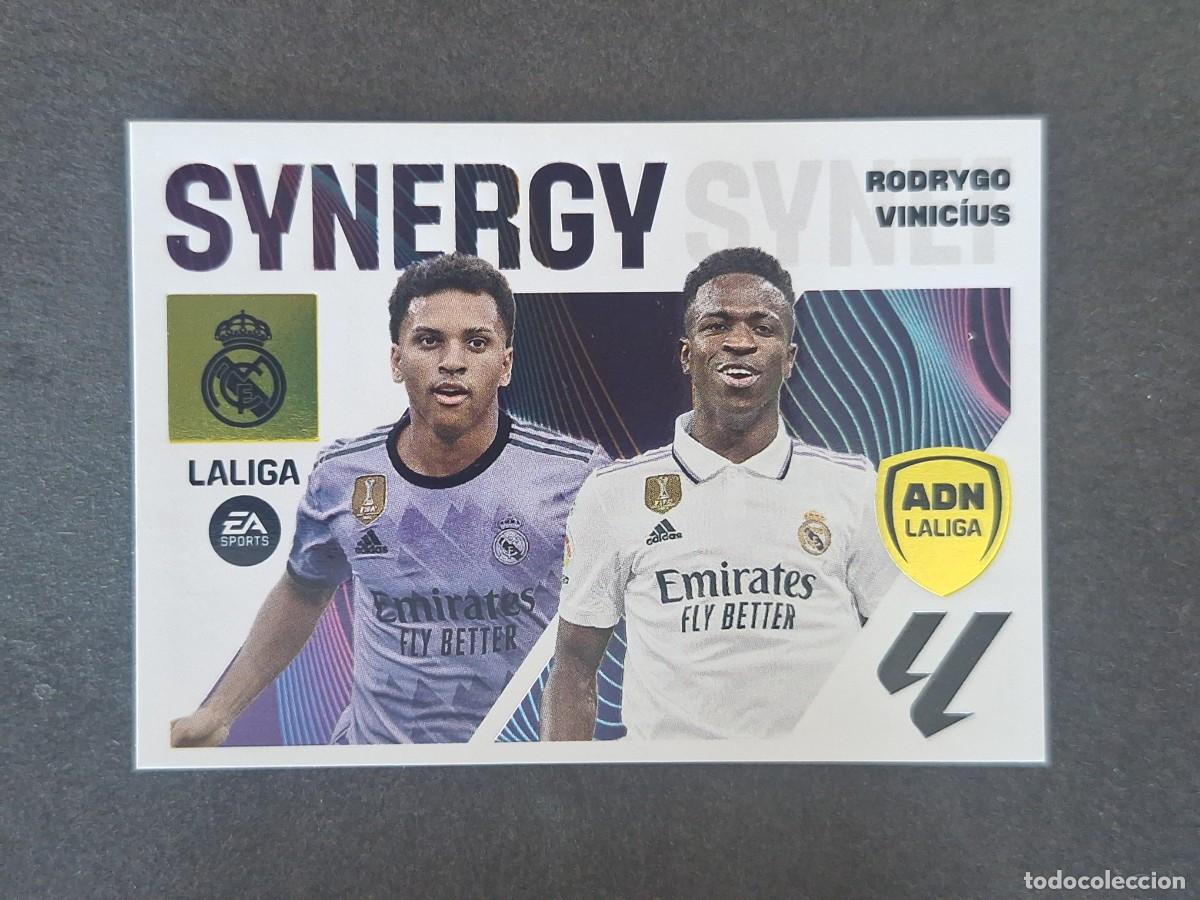 Cromos de f&uacute;tbol: L2 RODRYGO - VINICIUS REAL MADRID ADN SYNERGY LIGA ESTE 2023 2024 23 24 NUNCA PEGADO SIN PEGAR