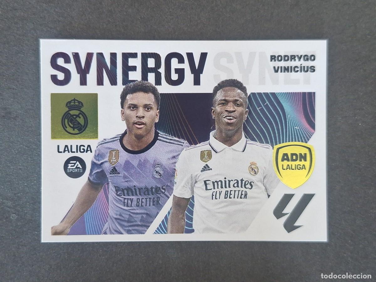 Cromos de f&uacute;tbol: L2 RODRYGO - VINICIUS REAL MADRID ADN SYNERGY LIGA ESTE 2023 2024 23 24 NUNCA PEGADO SIN PEGAR