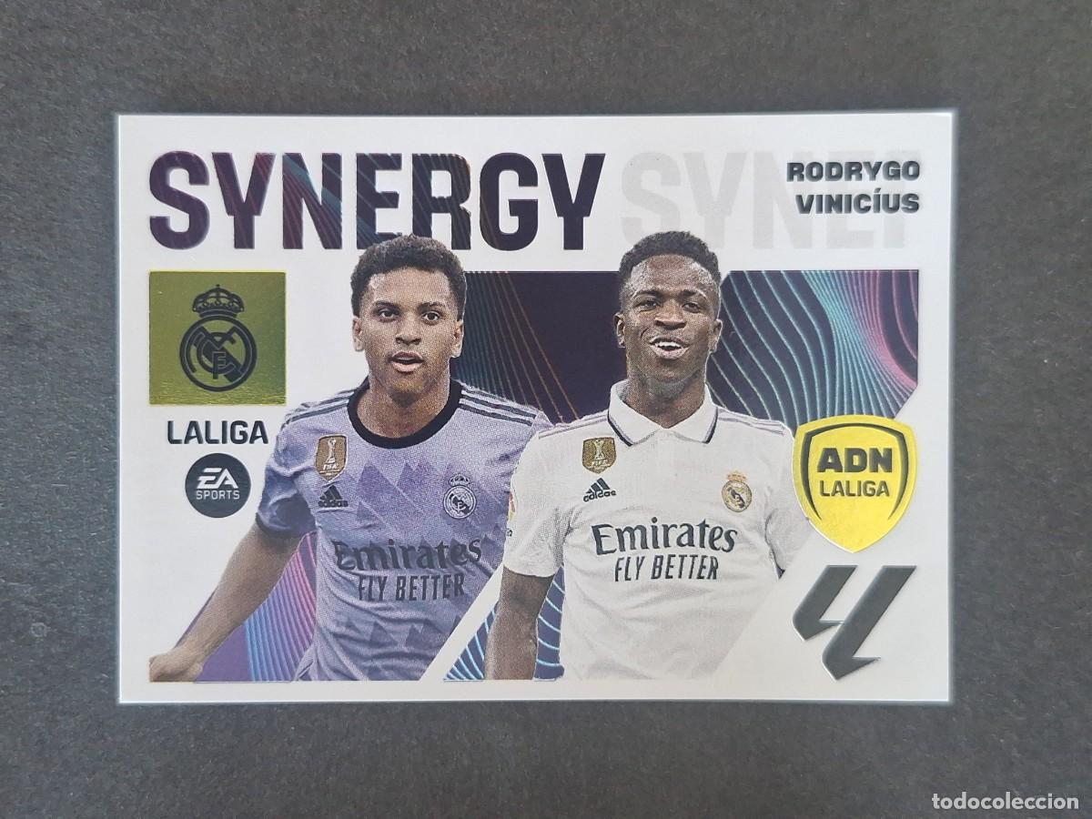Cromos de f&uacute;tbol: L2 RODRYGO - VINICIUS REAL MADRID ADN SYNERGY LIGA ESTE 2023 2024 23 24 NUNCA PEGADO SIN PEGAR