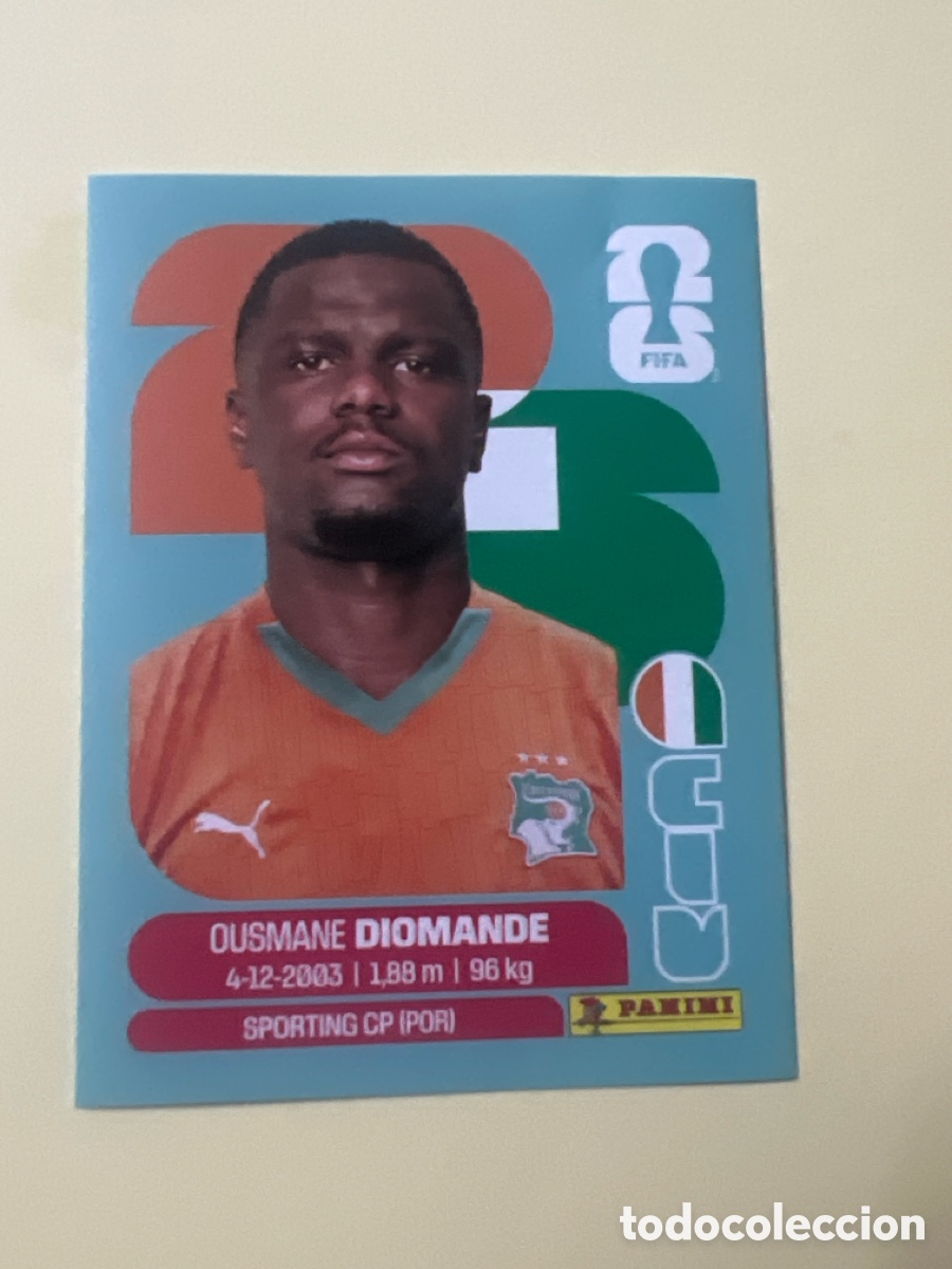 Football Stickers: C3262. OUSMANE DIOMANDE COSTA DE MARFIL CIV 9 MUNDIAL F&Uacute;TBOL 2026 FIFA WORLD CUP PANINI