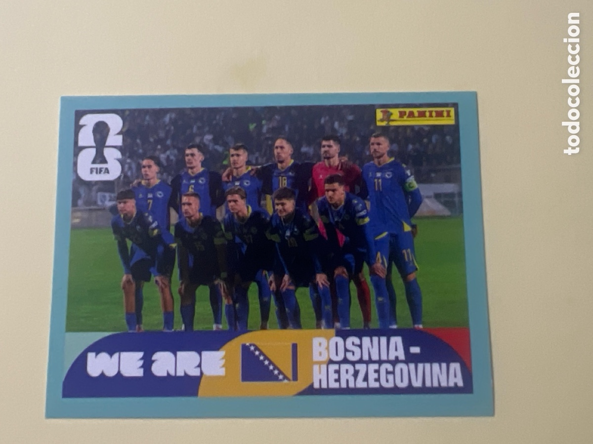 Figurine di Calcio: BIH 13 Alineaci&oacute;n equipo plantilla, Bosnia & Herzegovina, Panini FIFA World Cup Mundial 2026 Sticker