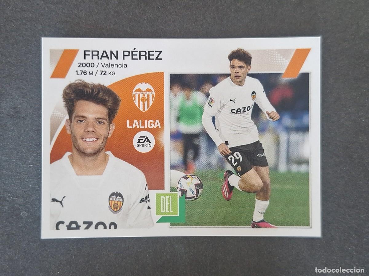 Fu&szlig;ball-Sticker: L2 FRAN PEREZ VALENCIA C. F. COLOCA LIGA ESTE 2023 2024 23 24 NUNCA PEGADO SIN PEGAR