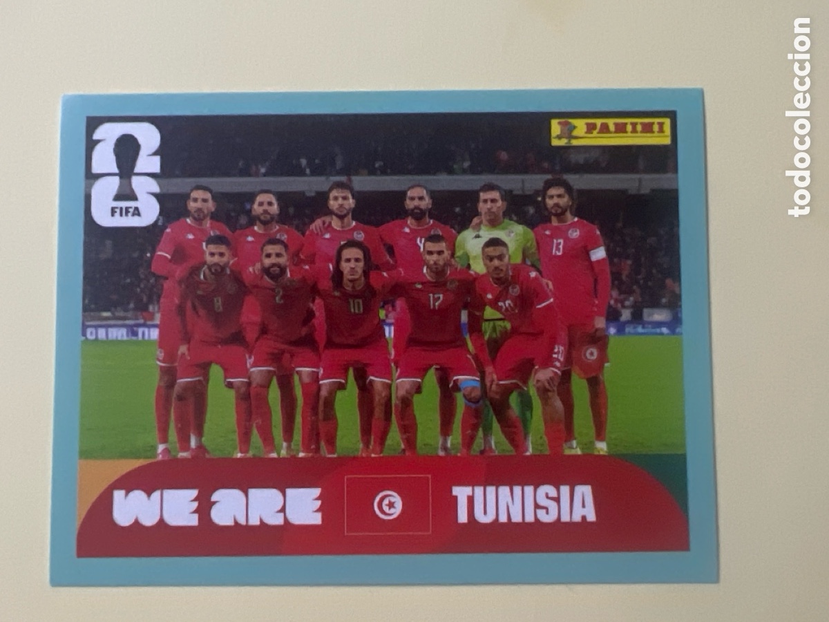 Cromos de f&uacute;tbol: C3278. Tunez n&uacute;mero 13 cromo panini Mundial Fifa World Cup 2026