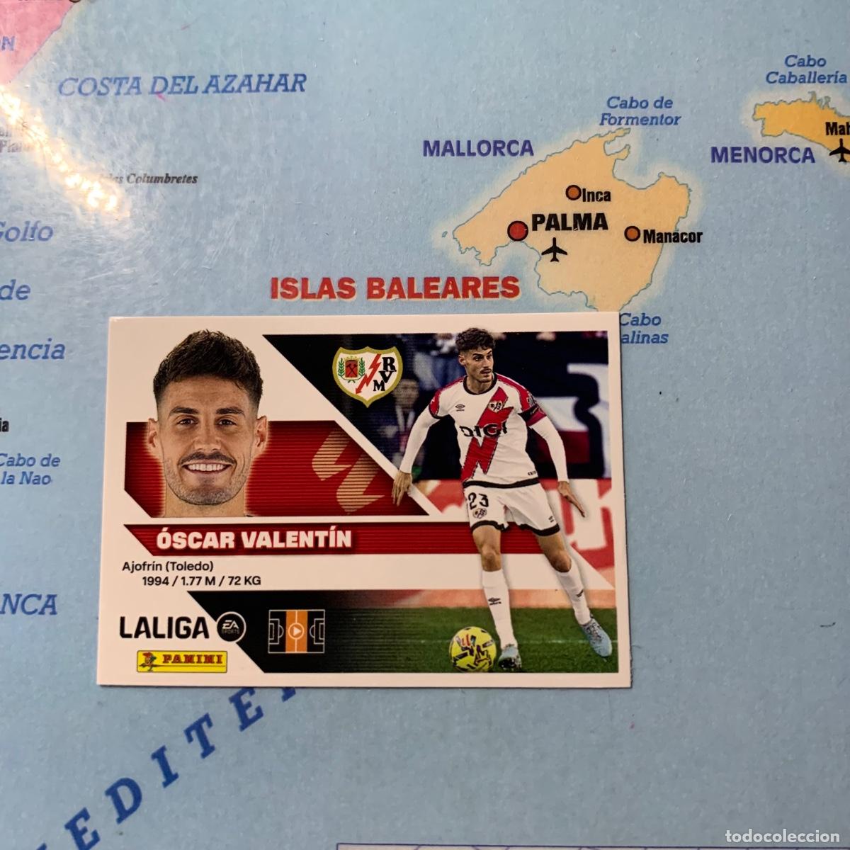 Cromos de f&uacute;tbol: &Ograve;scar Valent&iacute;n n&uacute;mero 13 del rayo vallecano cromo liga este 26-27 2026-2027