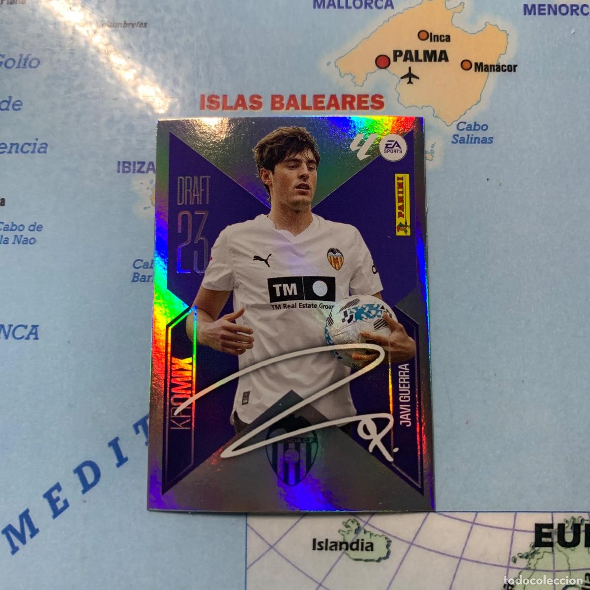 Fu&szlig;ball-Sticker: Javi Guerra draft 23 Kromix n&uacute;mero K12 Del Valencia cromo de la liga este 26-27 2026-2027