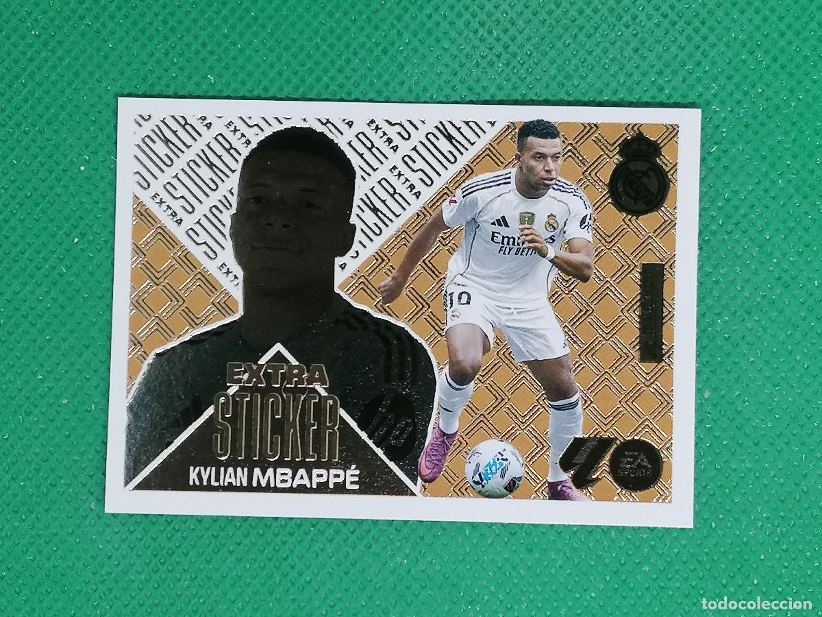 Cromos de f&uacute;tbol: KYLIAN MBAPPE REAL MADRID BRONCE EXTRA STICKER ⚽ PANINI LIGA ESTE 25 26 2025 2026 ⚽