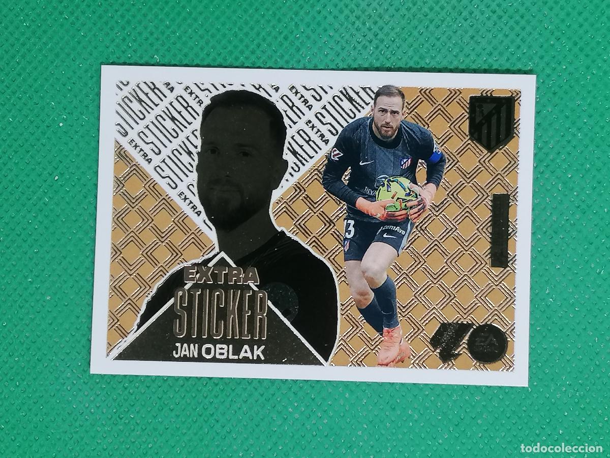 Cromos de f&uacute;tbol: JAN OBLAK ATLETICO DE MADRID BRONCE EXTRA STICKER ⚽ PANINI LIGA ESTE 26 27 2026 2027 ⚽
