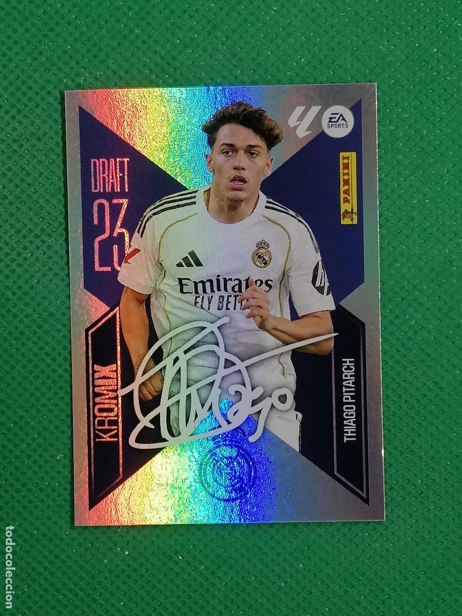 Cromos de f&uacute;tbol: K 22 K22 THIAGO PITARCH REAL MADRID DRAFT 23 KROMIX FIRMADO ⚽ PANINI LIGA ESTE 26 27 2026 2027 ⚽